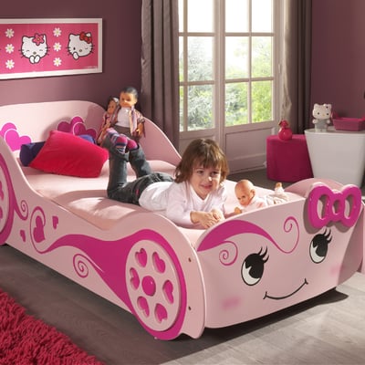 Autobed meisjes Hello Pretty - roze Autobed meisjes Hello Pretty - roze