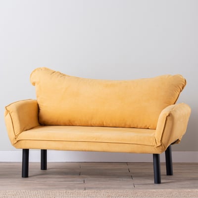 Tweede kans Slaapbank met 2 zitplaatsen | Comfort en stijl | Metalen frame | Mosterdkleur Tweede kans Slaapbank met 2 zitplaatsen | Comfort en stijl | Metalen frame | Mosterdkleur
