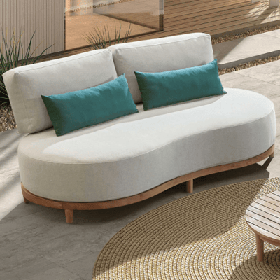 Tuinzetel Mezzaluna | 190 x 98 x 69 cm | Wit