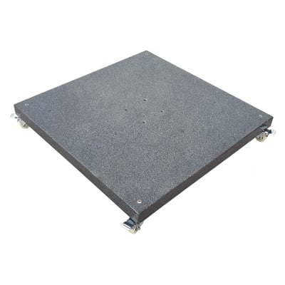 Parasolvoet op wieltjes 80x80cm 120kg - graniet Parasolvoet op wieltjes 80x80cm 120kg - graniet