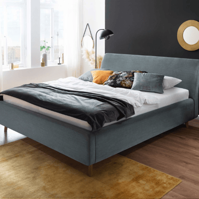 Tweepersoonsbed Cézanne 160x200cm met opbergruimte - blauw