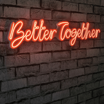 Neonverlichting Better Together - Wallity reeks - Oranje Neonverlichting Better Together - Wallity reeks - Oranje