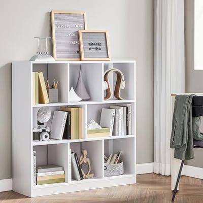 Witte houten open boekenkast 97.5x30x100cm Witte houten open boekenkast 97.5x30x100cm