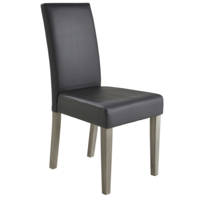 Eetkamerstoel Nani - 58x45x95 cm - Donkergrijs/polyurethaan Eetkamerstoel Nani - 58x45x95 cm - Donkergrijs/polyurethaan
