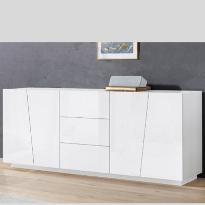Dressoir Gavin 220 cm-hoogglans wit Dressoir Gavin 220 cm-hoogglans wit