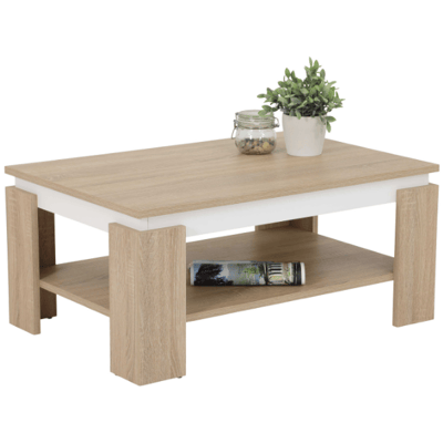 Salontafel Timo 90x60 cm-sonoma eik/wit Salontafel Timo 90x60 cm-sonoma eik/wit