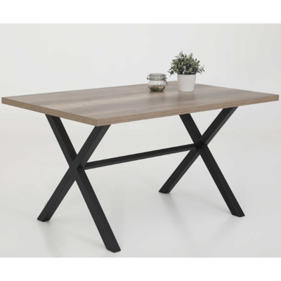 Eettafel Bonnie 140x90 cm-wilde eik/antraciet Eettafel Bonnie 140x90 cm-wilde eik/antraciet