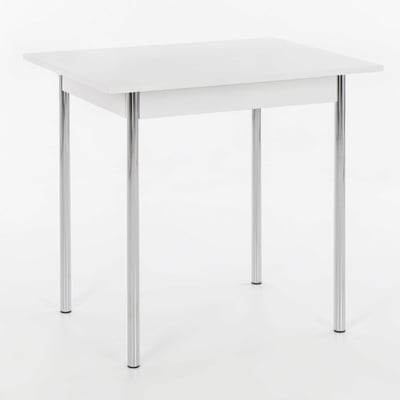 Eettafel Kolette 75x55 cm-wit/chroom Eettafel Kolette 75x55 cm-wit/chroom