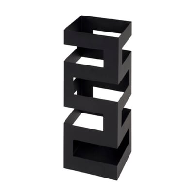 Paraplubak Phoebe - 16x16x48 cm - Zwart/metaal