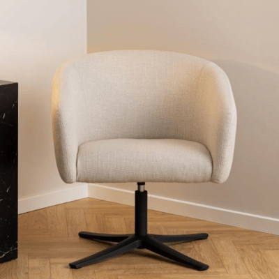 Loungestoel Ramsey - draaivoet - beige