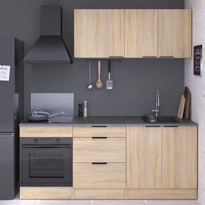Keukenkastcombinatie Fumay - eikdecor/betonlook Keukenkastcombinatie Fumay - eikdecor/betonlook