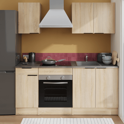 Keukenkastcombinatie Fumay - eikdecor/betonlook