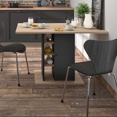 Tafel Luke 120x80 met opbergruimte - kastanje