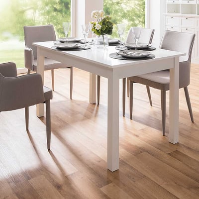 Uitschuifbare eettafel Coburg 140/180 - wit