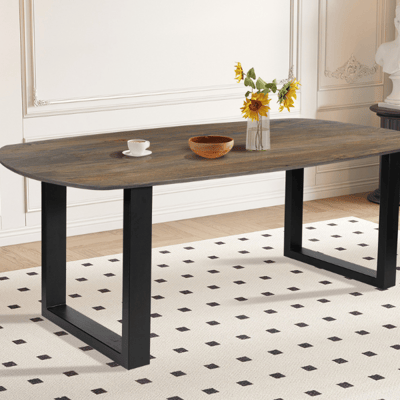 Eettafel Tommy 220x100 cm - Deens Ovaal - donker magnoliahout