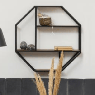Wandrek Dover 77x20x77 cm - wilde eik/zwart