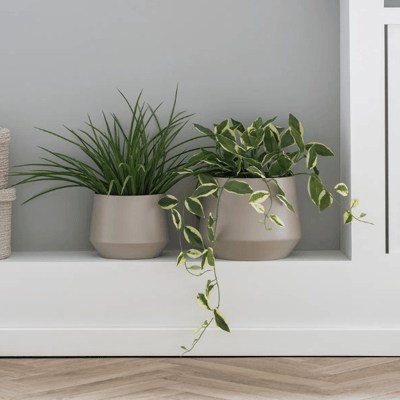 Trofa Stalen Bloempot Set - Zand