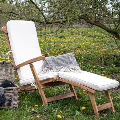 Arrecife Ligstoelkussen - Wit Katoen | Comfortabel Kussen voor Ligstoelen Arrecife Ligstoelkussen - Wit Katoen | Comfortabel Kussen voor Ligstoelen