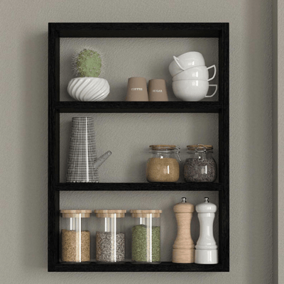 Wandrek Hardy - 44x9x60cm - zwart