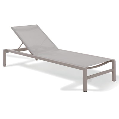 Ligbed Dolce - 195x78x32cm - aluminium en textileen - beige Ligbed Dolce - 195x78x32cm - aluminium en textileen - beige