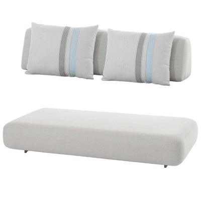 Loungezetel Fiori | Zitvlak en dubbele rugleuning met onderkussen | Lichtgrijs Loungezetel Fiori | Zitvlak en dubbele rugleuning met onderkussen | Lichtgrijs