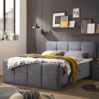 Kofferbed Tijuana | Inclusief matrastopper | 160 x 200 cm | Antraciet