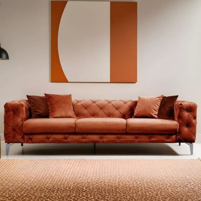 Driezitzetel Hilena | 237 x 90 x 73 cm | Oranje Driezitzetel Hilena | 237 x 90 x 73 cm | Oranje