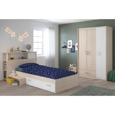 Kinderkamercombinatie Charly 90x190 | Kinderbed, achterbouwstuk, kledingkast Kinderkamercombinatie Charly 90x190 | Kinderbed, achterbouwstuk, kledingkast