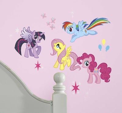 Muurstickers My Little Pony - met glitters Muurstickers My Little Pony - met glitters