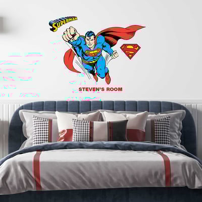 Muurstickers Superman - met alfabet