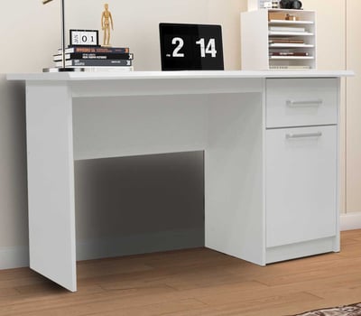 Bureau Milou 1 Lade 1 Deur | H-75 x B-121 x D-60 cm | wit