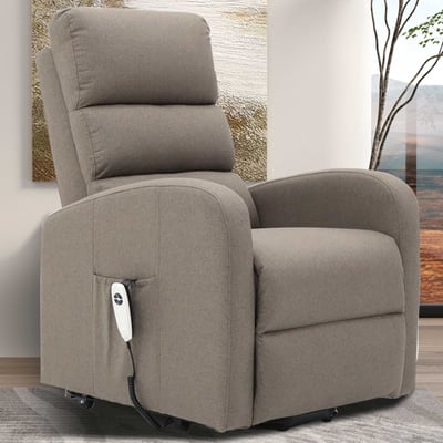 Relaxfauteuil Bruges met opstahulp | elektrisch verstelbaar | taupe 