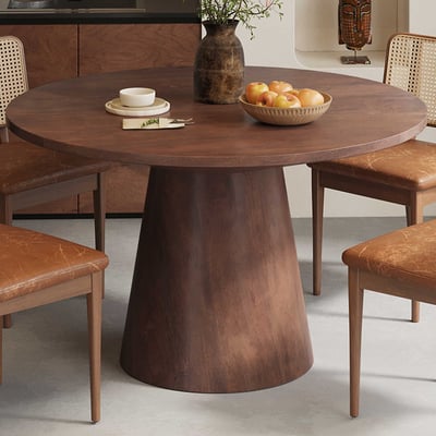 Ronde eettafel Tommy 130 cm - magnoliahout Ronde eettafel Tommy 130 cm - magnoliahout