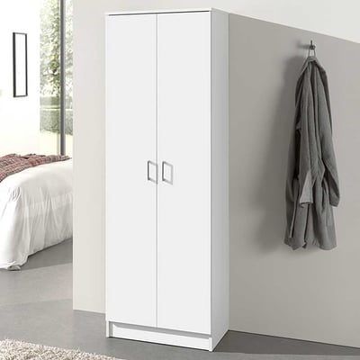 Opbergkast Ray 60cm met 2 deuren en 4 legplanken - wit