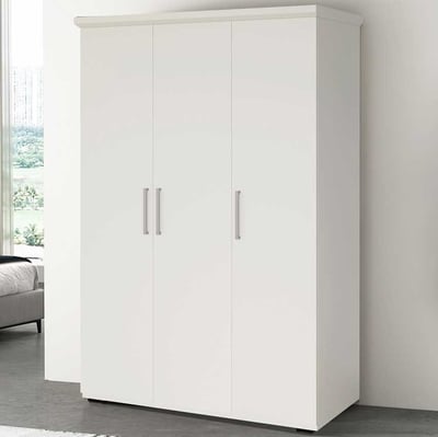Kledingkast Nikkie - 120x52x183cm - 3 deuren - wit