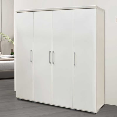Kledingkast Nikkie | 183x160x52cm | 4 deuren | wit