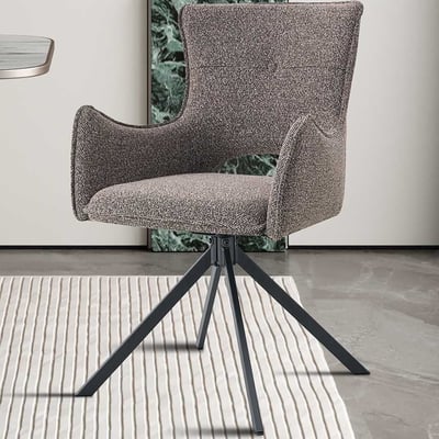 Eetkamerstoel Billy - 58x60x88cm - draaibaar - zand