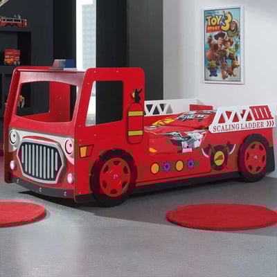 Brandweerwagenbed Firetruck met LED-verlichting