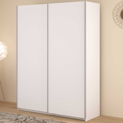 Kledingkast Swings - 148x59x203cm - 2 deuren - wit