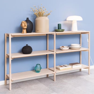Boekenrek Braidwood - 169x30x88cm - witte eik