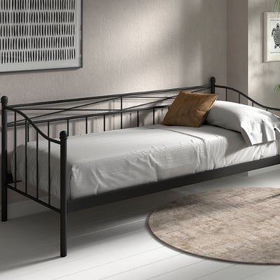 Kajuitbed Sablo metaal 90x200 - zwart Kajuitbed Sablo metaal 90x200 - zwart