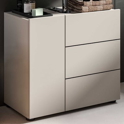 Wastafelonderkast Vira Xonox - Cashmere melamine - 60x57x34 cm