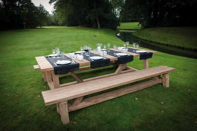 Tuintafel Broome Gescova - Massief Teakhout - 300x120x78 cm - Bruin