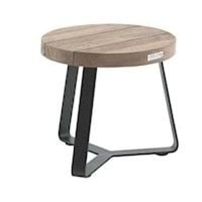 Salontafel voor buiten Margarite Ø40 - zwart/teak
