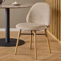 Eetkamerstoel Sophia - 54x46x82,5cm - beige stof