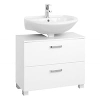 Wastafelonderkast Bobbi 70cm 1 deur en 1 softclose lade - wit