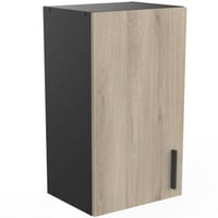 Hangkast Romanie 40 cm 1 draaideur en 1 legplank-Kronberg eik/matzwart