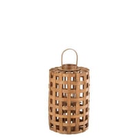 Lantaarn cylinder populier hout bruin