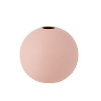 Vaas bol keramiek mat pastel roze large