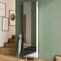 Pivoterende schoenen- en opbergkast Larsen - wit 